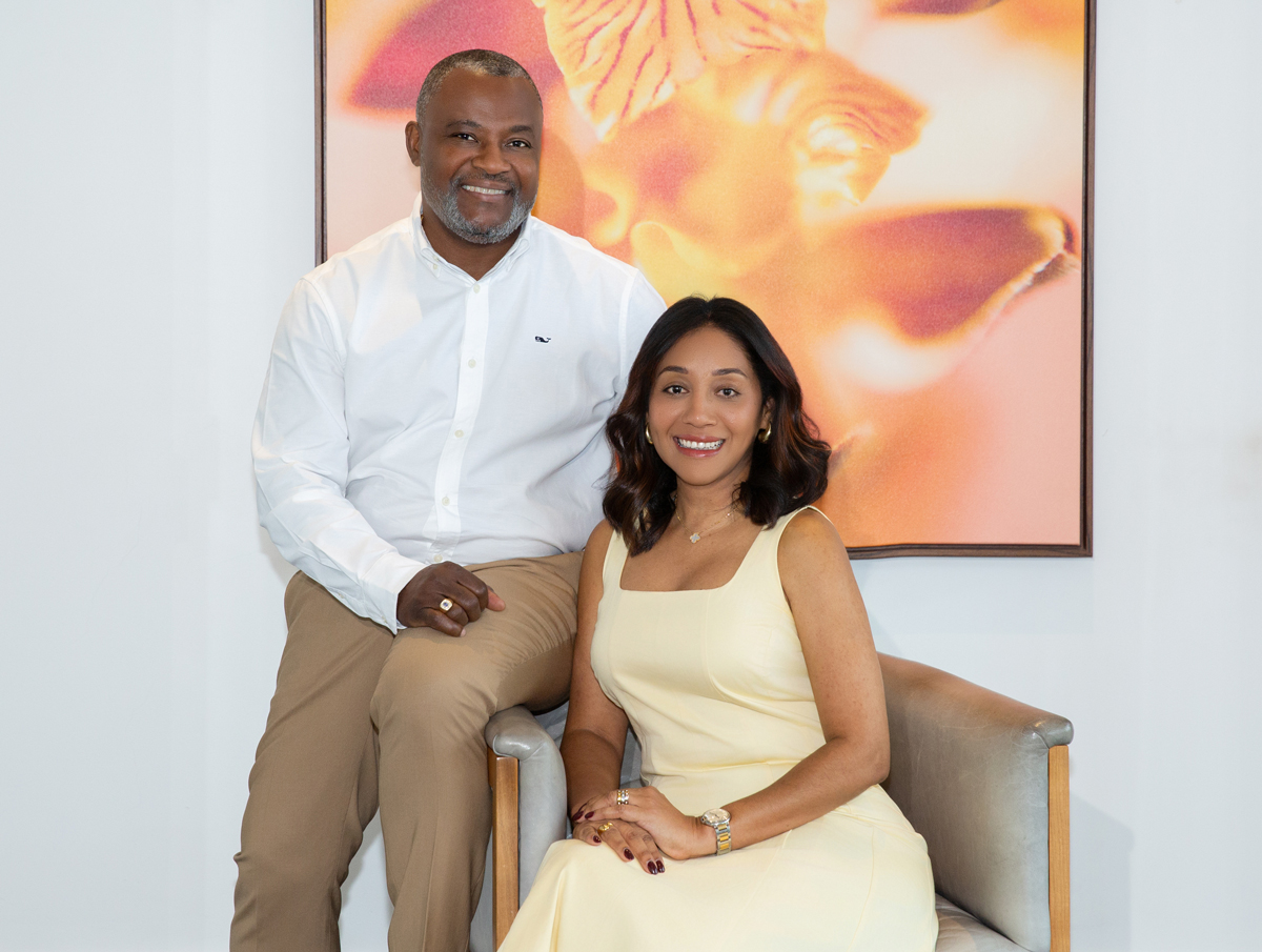 Lyndon Gardiner with long-term partner Cindy Perdomo